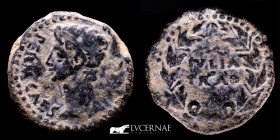 Augustus Bronze As 9.94 g, 24 mm Algeciras, Cadiz 15-14 BC. gVF