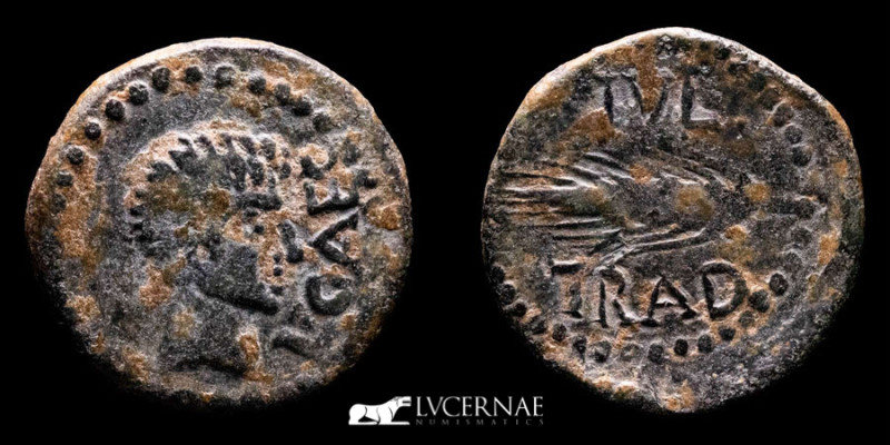 Roman Hispania, Augustus Æ Semis (5.99 g. 21 mm.) of Julia Traducta (Cadiz), Spa...