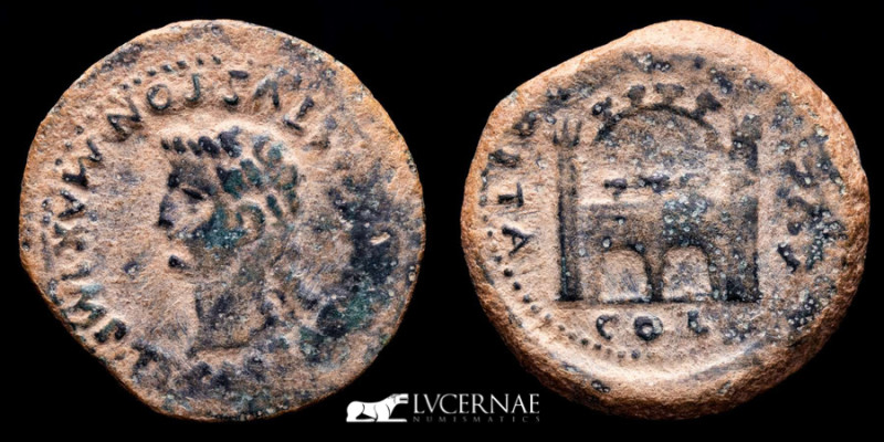 Roman Hispania - Tiberius (14-36 A.D.)
EMERITA (Merida, Badajoz) Bronze As (12.5...