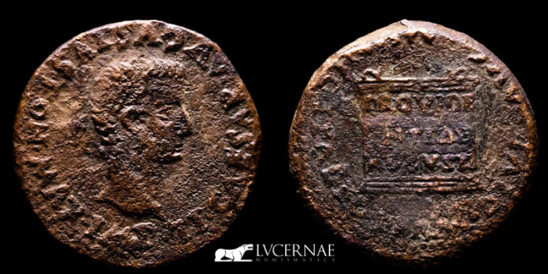 Roman Hispania - Tiberius (14 - 37 AD) - Bronze As (13,07 g. 28 mm.)
Minted in I...