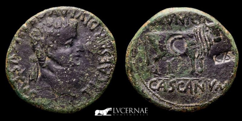 Roman Empire - Hispania.- Tiberius (14 - 37 A.D.)
Bronze As (11,20 g. 28 mm..) M...