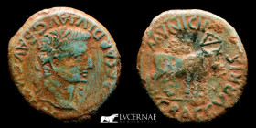 Tiberius bronze As 9.38 g. 27 mm. Gracurris 14-37 A.D. gVF