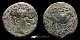 Tiberius Æ Bronze As 10,35 g. 27 mm. Turiaso 14-37 AD. gVF