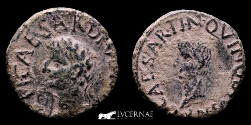 Hispania, Carthagonova mint. Tiberius, with Gaius (Caligula) as Caesar. AD 14-37...