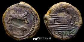 Republic Anonymous Janus Bronze As 18,20 g, 30 mm. Rome 211 B.C. Good Very Fine (MBC)