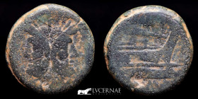 Anonymous Janus Bronze As 38,70 g. 33 mm. Rome 206-194 BC.