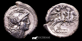 Cn. Baebius Tampilus Silver Denarius 3.08 g. 21 mm. Rome 194-190 B.C. gVF