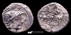 Matienus Fourre Denarius 1.99 g. 18 mm. Rome 179-170 B.C. Good Very Fine