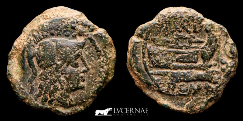 Roman Republic - Valerius, Rome, 169-158 BC. Æ Triens (10,64 g. 26 mm)

Helmeted...
