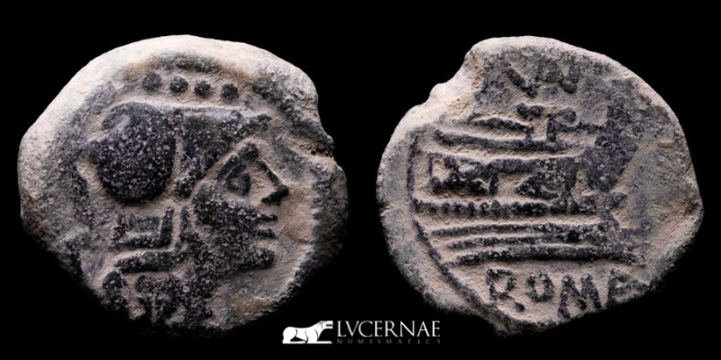 Roman Republic - Valerius, Rome, 169-158 BC. Æ Triens (9.89 g. 23 mm)

Helmeted ...