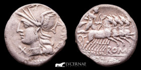 Baebius Silver Denarius 3,82 g., 17 mm. Rome 137 B.C. Good very fine (MBC+)