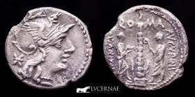 C. Minucius Augurinus Silver Denarius 3.63 g. 19 mm. Rome 135 B.C. gVF