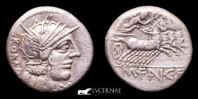 M. Fannius C.f. Silver denarius 3,81 g. 17 mm. Rome 123 B.C. Good very fine