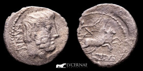 L. Titurius L.f. Sabinus Silver Denarius 3.32 g. 20 mm. Rome 89 A.D.