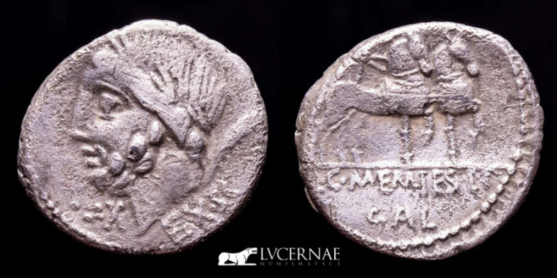 Roman Republic - L. and C. Memmius L. f. Galeria 
Silver Denarius. (3,63 g., 18 ...
