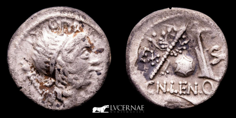Roman Republic - Cn. Cornelius Lentulus Marcellinus, moneyer. Silver denarius (3...