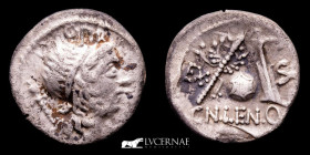 Cn. Cornelius Lentulus Silver Denarius 3,59 g. 19 mm. Hispania 76-75 B.C Good fine