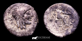 M. Porcius Cato Silver Quinarius 1.72 g. 15 mm. Rome 47-46 BC gVF