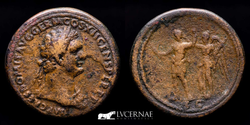 Roman Empire - Domitian (81-96 A.D.), bronze sestertius (26,58 g.,36 mm.). Rome ...