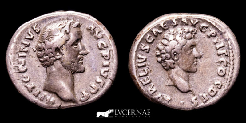 Roman Imperial - Antoninus Pius, with Marcus Aurelius as Caesar, 138-161. Denari...