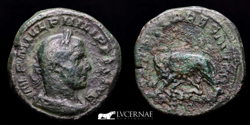 Roman Empire - Philip I (244-249 A.D.) bronze sestertius (21,59 g, 30 mm.) minte...