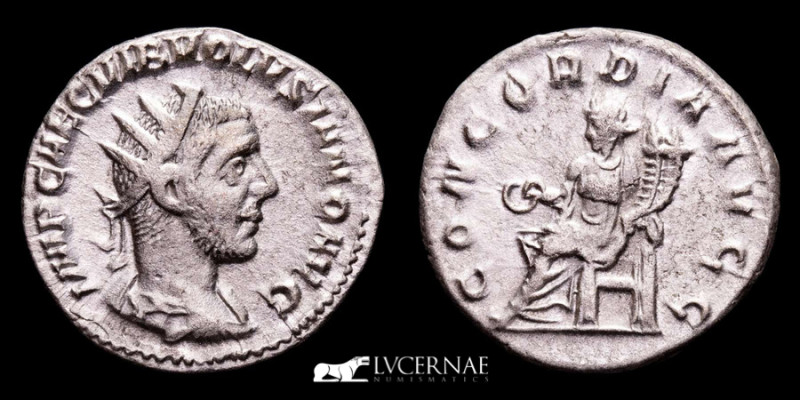 Roman Empire - Volusian, silver antoninianus (3,69 g. 20 mm.). Minted in Rome, A...