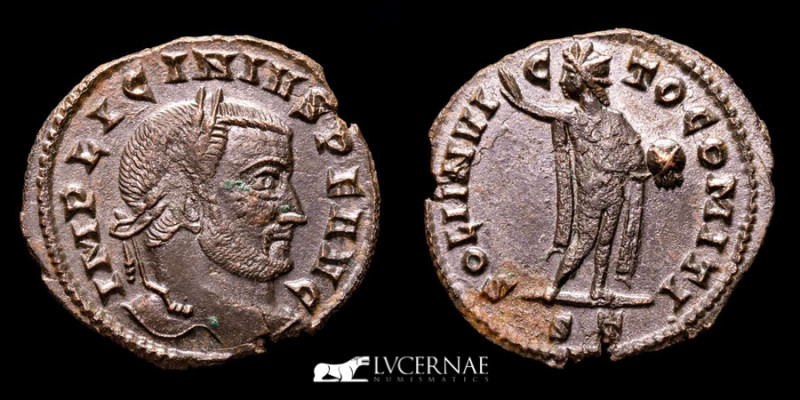 Roman Empire. - Licinius I - AE Follis (3.30 g., 23 mm.). Ticinum, AD 313. 

IMP...