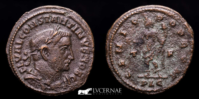 ROMAN EMPIRE. Constantine I, as caesar. Follis Lugdunum, ca. autumn AD 307–summe...