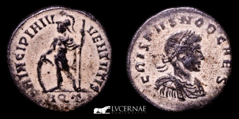 Roman Empire. Crispus (Caesar, 316-326). Follis (2.32 g., 20 mm.). Aquileia.

CR...