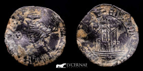 Enrique IV Billon 1/2 Cuarttillo 1.46 g. 23 mm. Sevilla 1454-1471 Good very fine