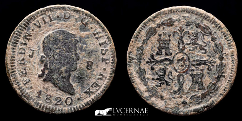 Spain - Fernando VII (1814-1833). 

8 maravedís (9.22 g., 32 mm.), cooper. Minte...