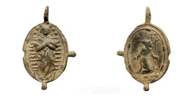 -- Bronze Religious Medal 28 mm Centurie XVIII Good fine (MBC)