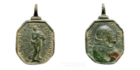 -- Bronze Religious Medal 29 mm Centurie XVIII Good fine (MBC)