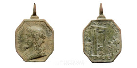 -- Bronze Religious Medal 29 mm Centurie XVIII Good fine (MBC)