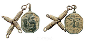 -- Bronze Religious Medal 29 mm Centurie XVIII Good fine (MBC)