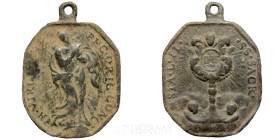 -- Bronze Religious Medal 33 mm Centurie XVIII Good fine (MBC)