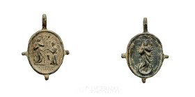 -- Bronze Religious Medal 22 mm Centurie XVIII Good fine (MBC)