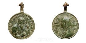-- Bronze Religious Medal 29 mm Centurie XVIII Good fine (MBC)