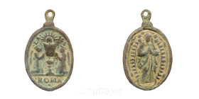 -- Bronze Religious Medal 27 mm Centurie XVIII Good fine (MBC)