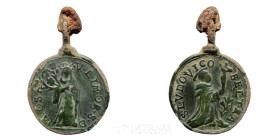 -- Bronze Religious Medal 27 mm Centurie XVIII Good fine (MBC)