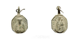 -- Bronze Religious Medal 23 mm Centurie XVIII Good fine (MBC)