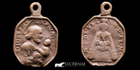-- Bronze Religious Medal 2.33 g. 18x21 mm Centurie XVIII Good fine (MBC)