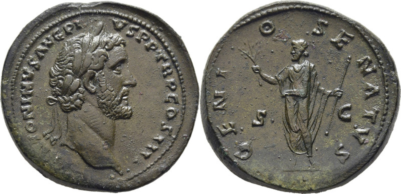 ROMA IMPERIO. ANTONINO PÍO. Roma. Sestercio. 140 d.C. ANTONINVS AVG PIVS PP TR P...