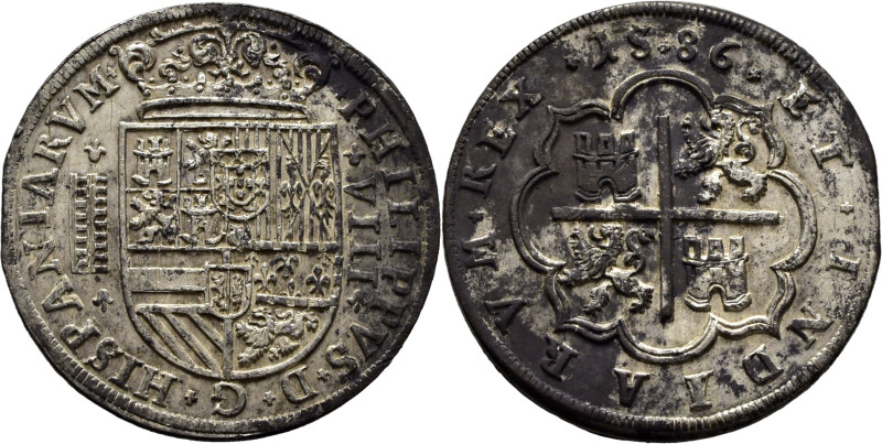 FELIPE II. Segovia. 8 reales. 1586. Acueducto de ocho arcos. Cy3970. Oxidación n...