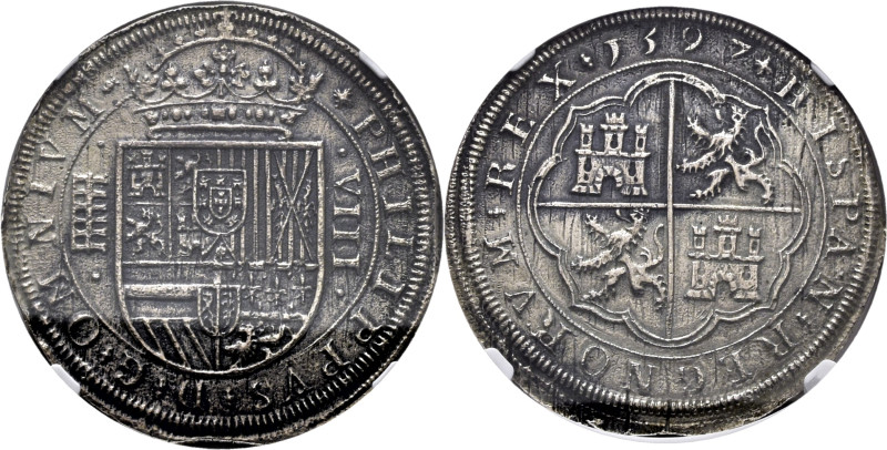 FELIPE II. Segovia. 8 reales. 1597. OMNIVM. Cy4051 (1.200€). Oxidaciones limpiad...