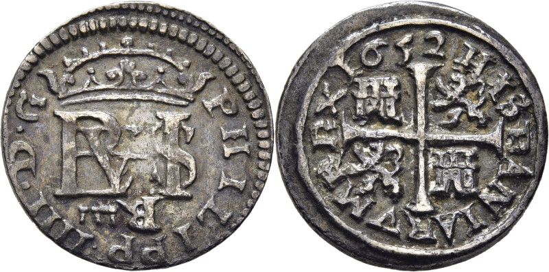 FELIPE IV. Segovia. 1/2 real. 1652. BR invertidas. Cy5650. Algo limpiada. Casi M...