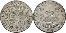 FELIPE V. Méjico. 8 reales. 1743. MF. SC