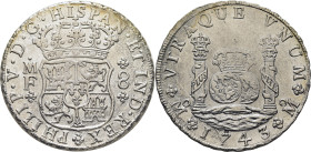 FELIPE V. Méjico. 8 reales. 1743. MF. EBC-/EBC+