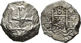 FELIPE V. Potosí. 8 reales. 1738. M. BC-/EBC