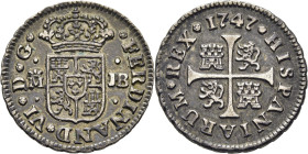 FERNANDO VI. Madrid. 1/2 real. 1747. JB. EBC